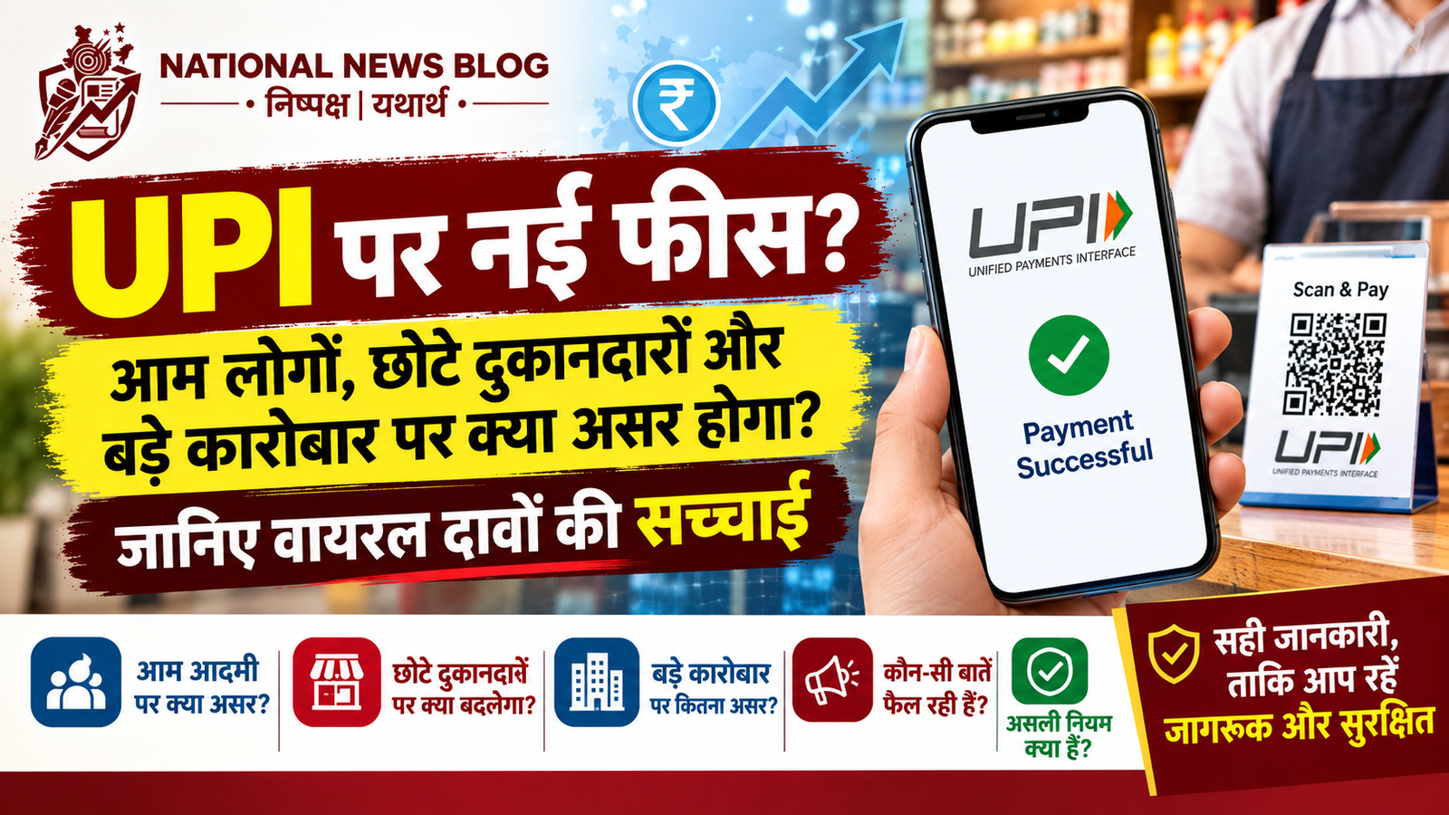 UPI पर नई फीस: आम लोगों, छोटे दुकानदारों और बड़े कारोबार पर क्या होगा असर?